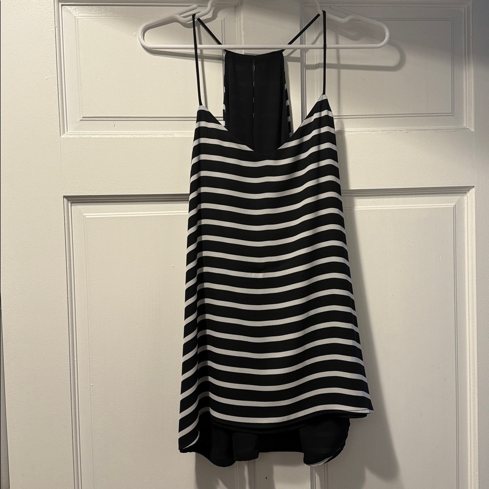 REVERSIBLE Black and White Striped Tank Top